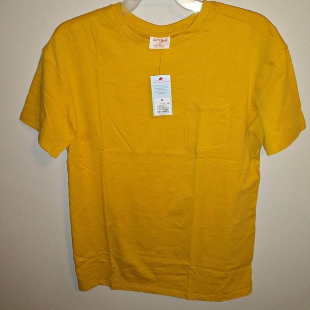 Cat &Jack boy girl mustard Yellow color t-shirt XL K-359